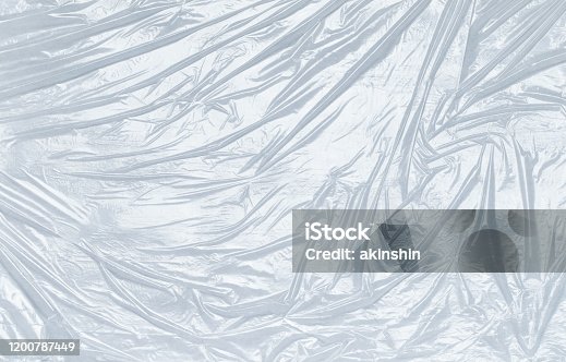 istock Polyethylene foil or package close-up, abstract background 1200787449