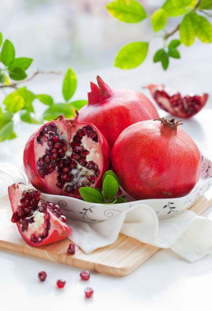 Pomegranates stock photo