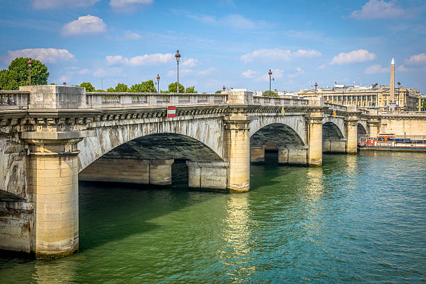 Pont de la concorde in Paris stock photo
