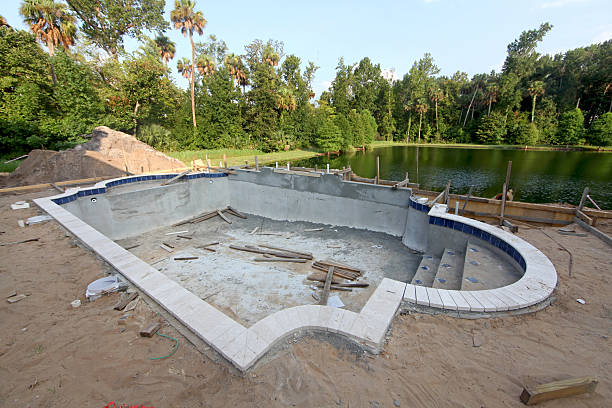 Pool Construction stock photo