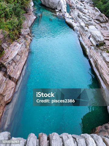 istock Pool of Verzasca river near Lavertezzo Ponte dei Salti, Ticino 1310015197
