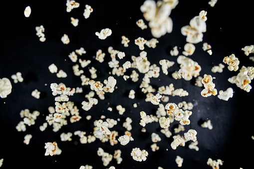 A bowl of popcorn isolated on white