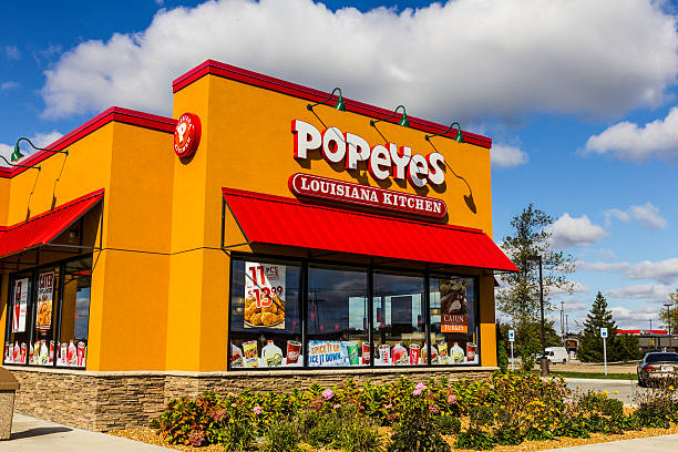 Popeyes Louisiana Kitchen Fast Food Restaurant III stock photo