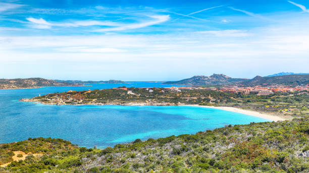 Popular travel destination on Sardinia Italy stock photo