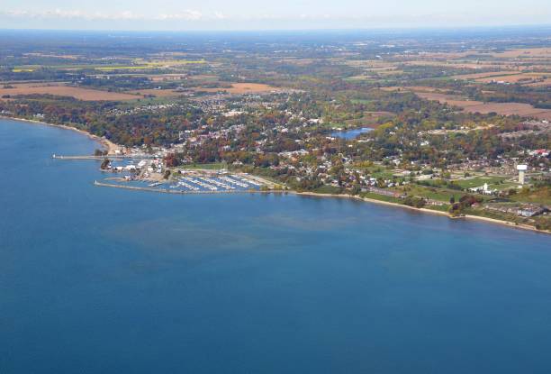 Port Dover aerial view stock photo