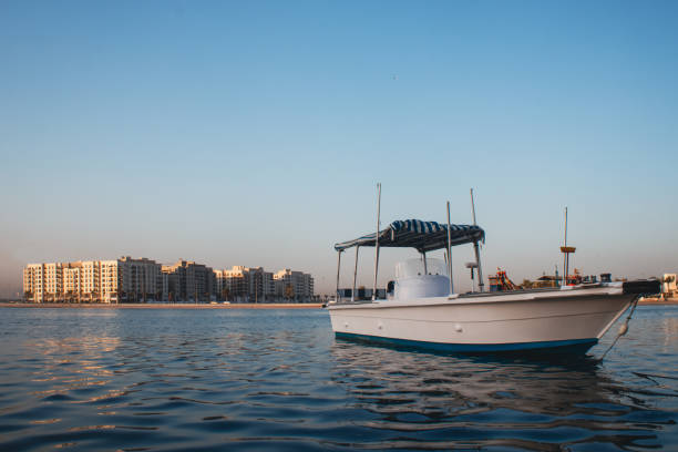 Port in the Emirate of Sharjah, United Arab Emirates stock photo