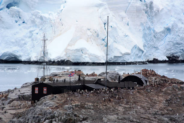 Port Lockroy- Antarctica stock photo