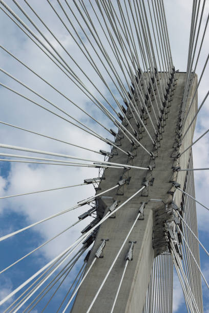 Port Mann Bridge Tower stock photo