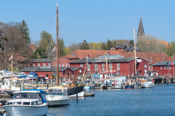 Port of Eckernförde in Schleswig-Holstein, Germany stock photo