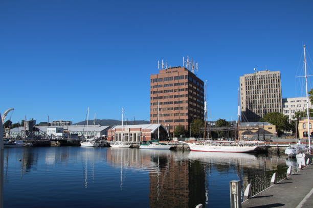 Port of Hobart Tasmania stock photo