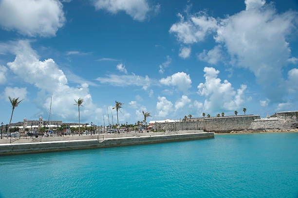 Port view in Bermuda stock photo