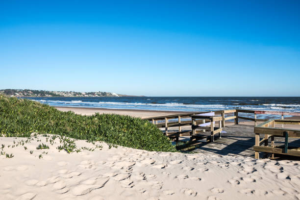 Portezuelo and Salanas Beach near Punta del Este, Atlantic Coast, Uruguay stock photo