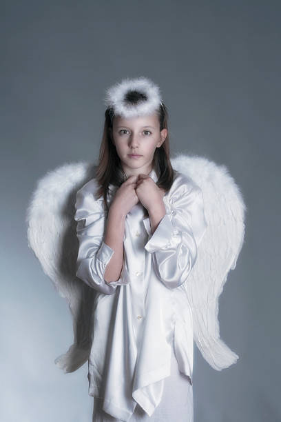 portrait of a girl  angel number 11 stock pictures, royalty-free photos & images