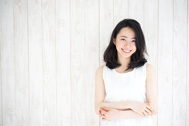 Portrait of a Japanese woman stock photo