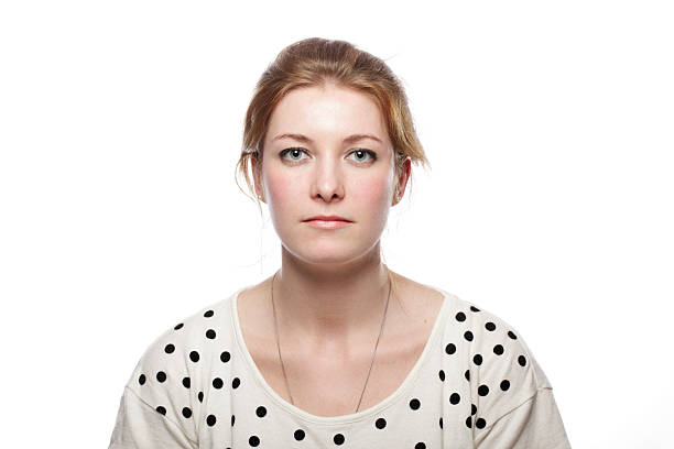 Portrait of a woman http://bit.ly/1bpNamm blank expression stock pictures, royalty-free photos & images