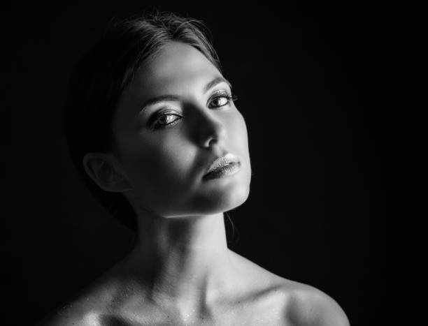 Portrait of a young woman. stock photo