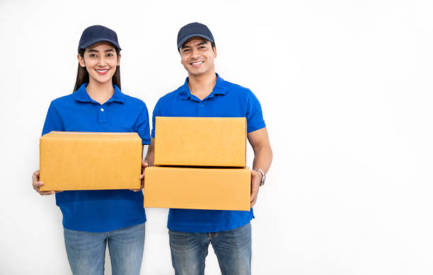335 Young Delivery Man With Parcel And Clipboard Isolated On White Stock  Photos, Pictures & Royalty-Free Images - iStock