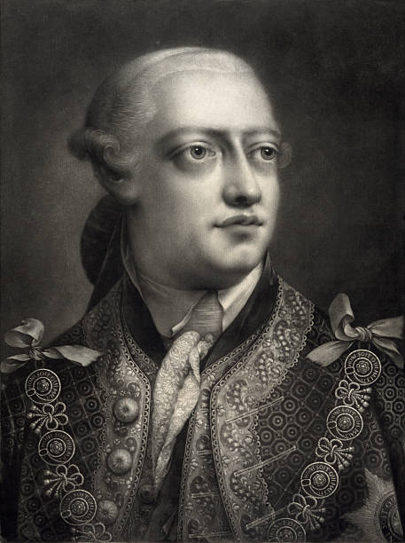 Portrait of King George III stock photo
