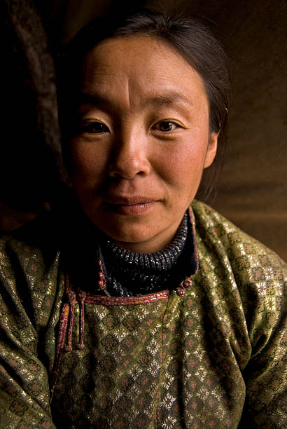 porträt von mongolischen schamane frau - rawpixel stock-fotos und bilder