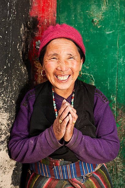 Portrait of Tibetan woman  tibetan ethnicity stock pictures, royalty-free photos & images