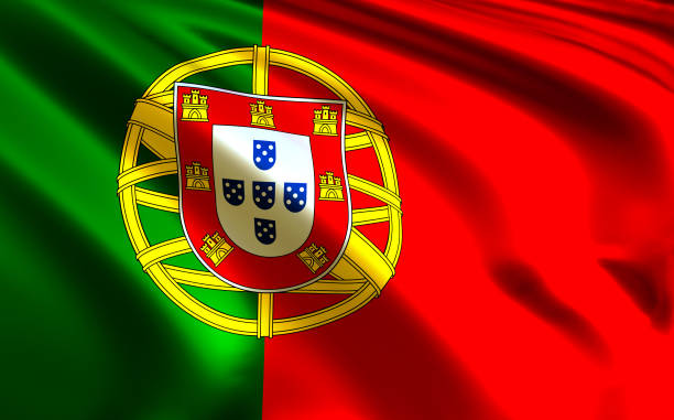 portugal flag - portugal flag imagens e fotografias de stock