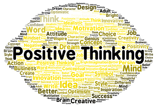 Positive Thinking Word Cloud Shape 照片檔及更多仔細考慮照片- iStock