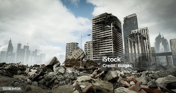 istock Post Apocalyptic Urban Landscape 1331834934