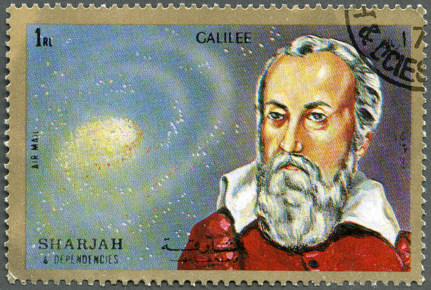 francobollo postale shiarjah & dipendenze 1972 mostra galileo galilei (1564-1642) - galileo galilei foto e immagini stock