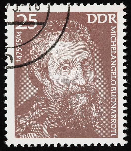 Postage Stamps  michelangelo artist stock pictures, royalty-free photos & images