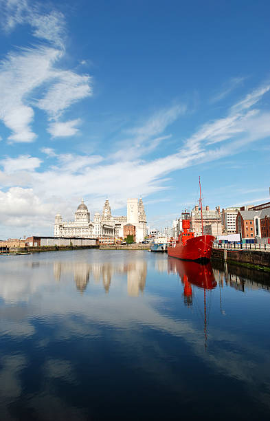 Postcard from Liverpool - Portrait Postcard from Liverpool - Portrait pierhead liverpool stock pictures, royalty-free photos & images