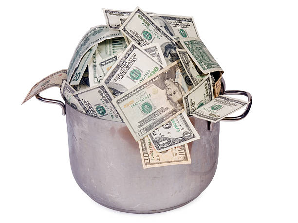 pot of money stock photo