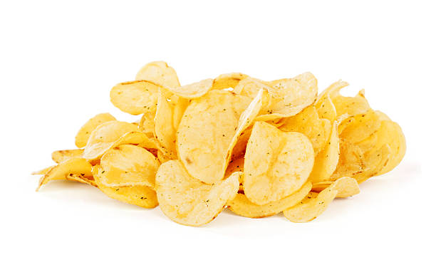 potato chips isoliert - chips potato stock-fotos und bilder