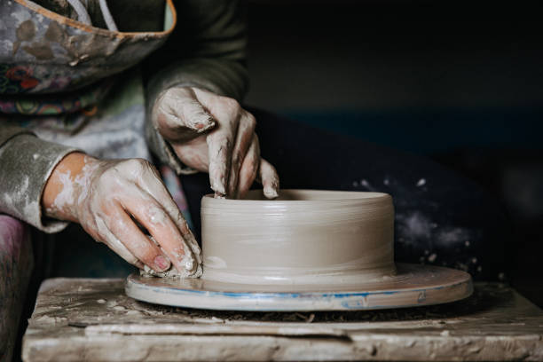 Potter at work  sculpture stock pictures, royalty-free photos & images