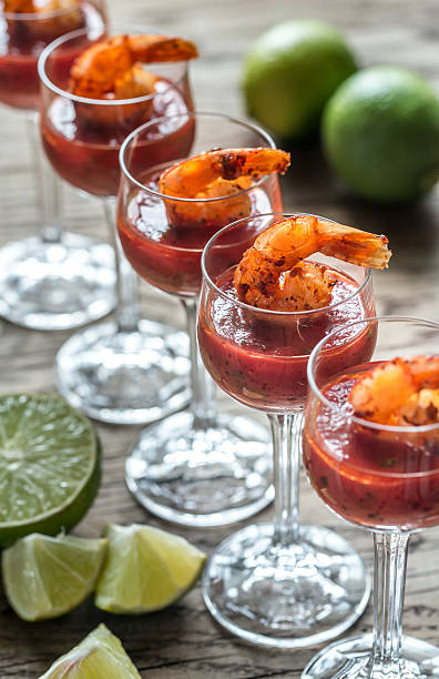 Prawn cocktails stock photo