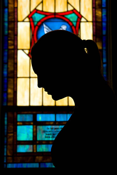 Prayer Silhouette stock photo