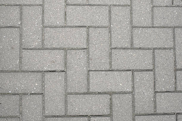 Precast concrete blocks pavement texture stock photo