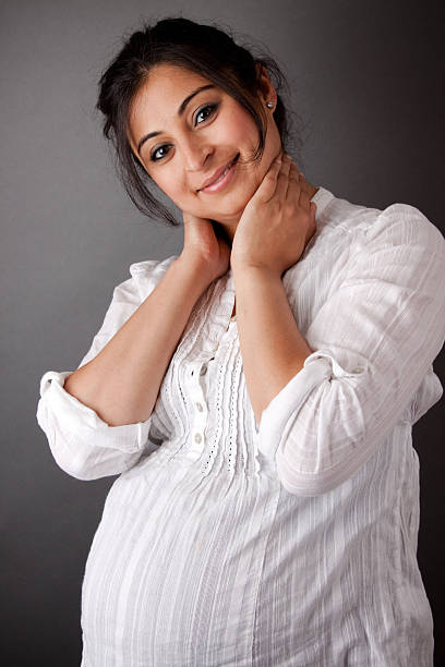 Pregnant East Indian Woman stock photo