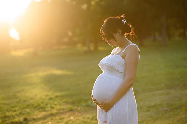 Pregnant woman stock photo