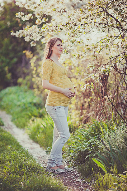 Pregnant woman stock photo