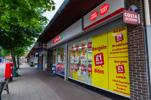 Prestatyn branch of Spar with a Post Office stock photo