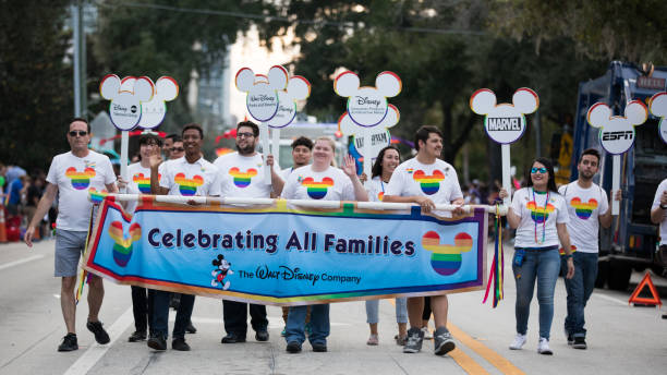pride parade de orlando - nyc pride parade fotografías e imágenes de stock