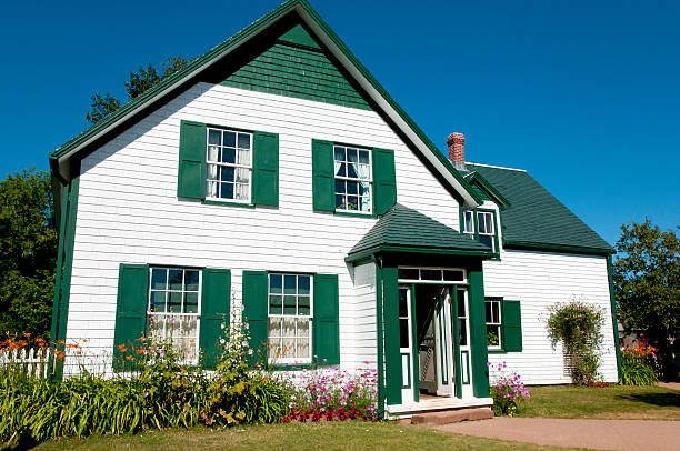 Prince Edward Island - Canada Cavendish, Canada - August 9, 2016: Anne of Green Gables House  gable stock pictures, royalty-free photos & images
