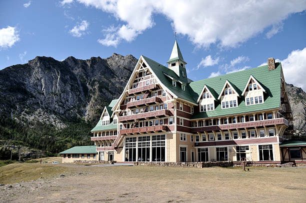 Prince of Wales Hotel in Summer stock photo