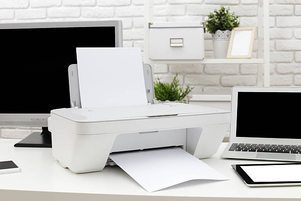 Printer Printer on the table computer printer stock pictures, royalty-free photos & images