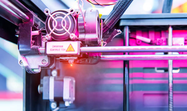 3D Printer Printing Prototypes stock photo