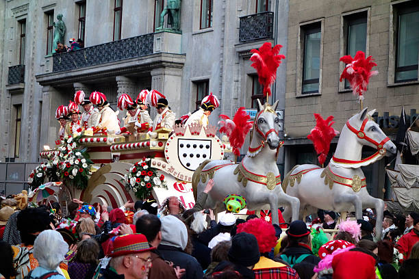 Prinzengarde carnival float in Cologne 2014 stock photo