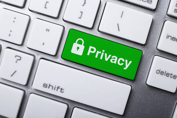 Privacy Button On Keyboard stock photo