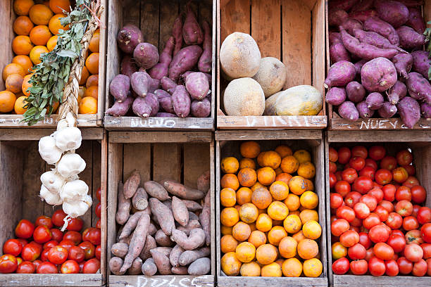 Produce Stand Street Market, Buenos Aires Argentina Buenos Aires, Argentina.  Produce stand at a street market or corner market. argentina food stock pictures, royalty-free photos & images