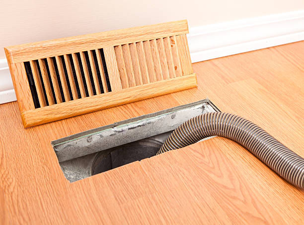 Professional Air Duct Cleaning stock photo