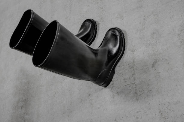 Professional rubber boots. stock photo